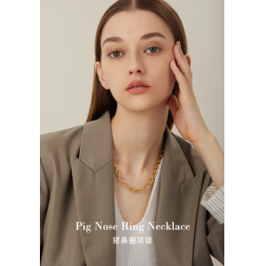 Onchic猪鼻圈项链叠戴轻奢复古项链女颈链项圈配饰