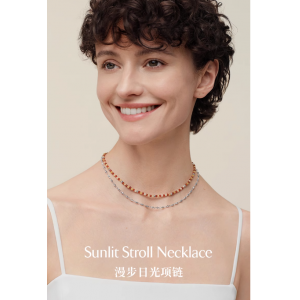 Onchic漫步日光项链女红玛瑙玉石串珠锁骨链高级感小众