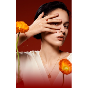 福杮转转红玛瑙戒指本命年轻奢高级感精致指环