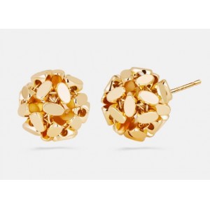 爆闪不规则小圆球耳钉女手工编织碎银立体设计轻奢高级感小众耳饰